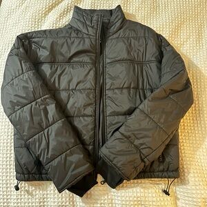 Black Cropped Aerie Puffer